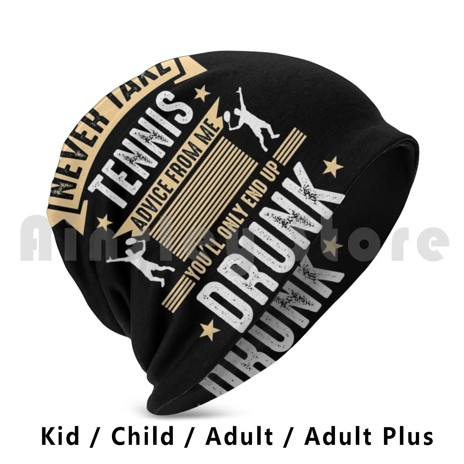 Tennis Advice End Drunk Tennis Player Gift Beanies Pullover Cap Comfortable Ball Tennis Tennis Drinking Tennis Tennis