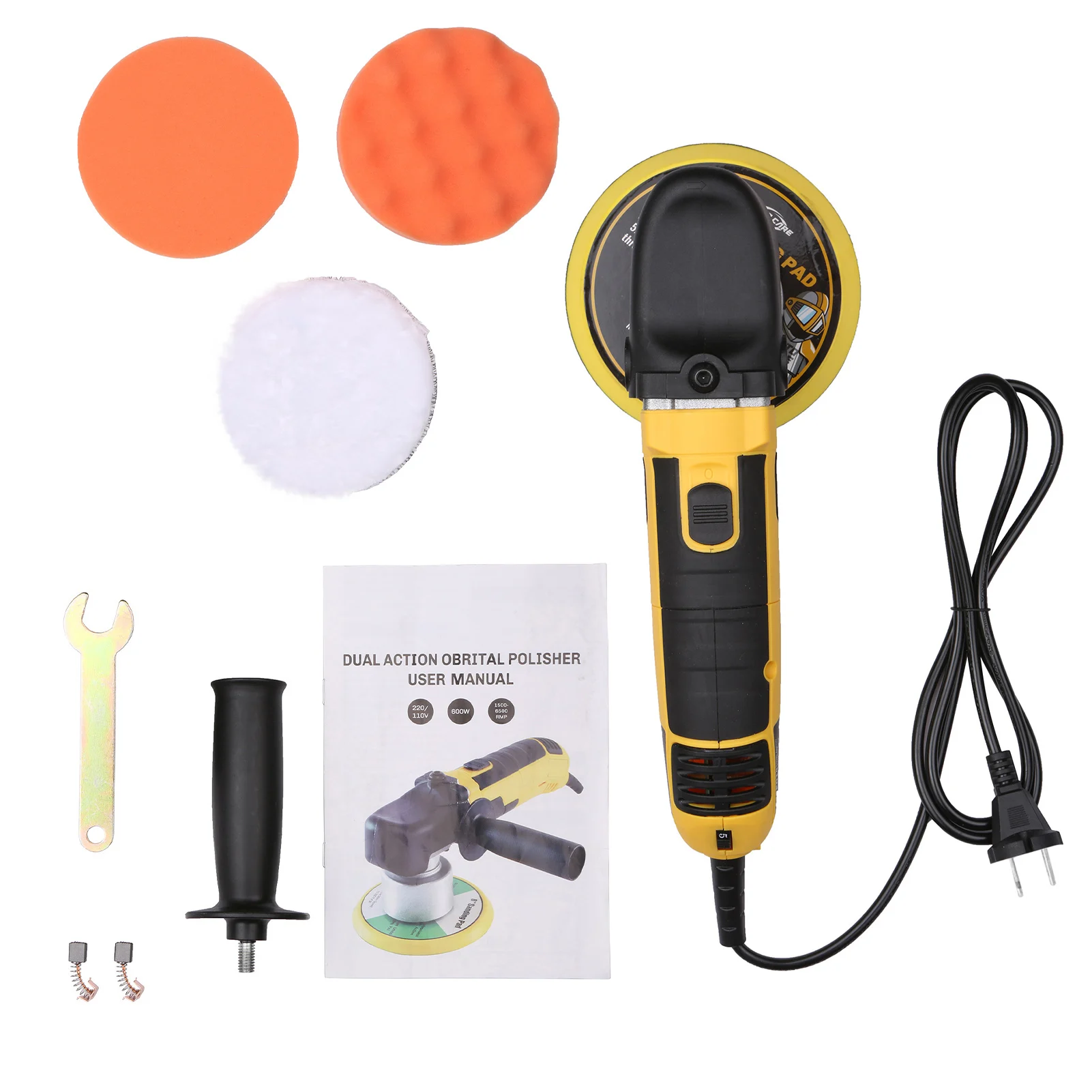 Variable Speed Dual Action Car Polisher Handheld Polishing Machine Electric Powered Waxer Machine 5600RPM Polishing Machine