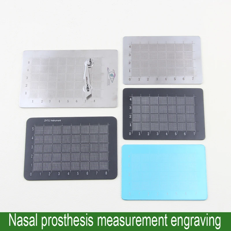 Nose tools Double-sided scale engraving plate Nasal prosthesis measuring device with blade