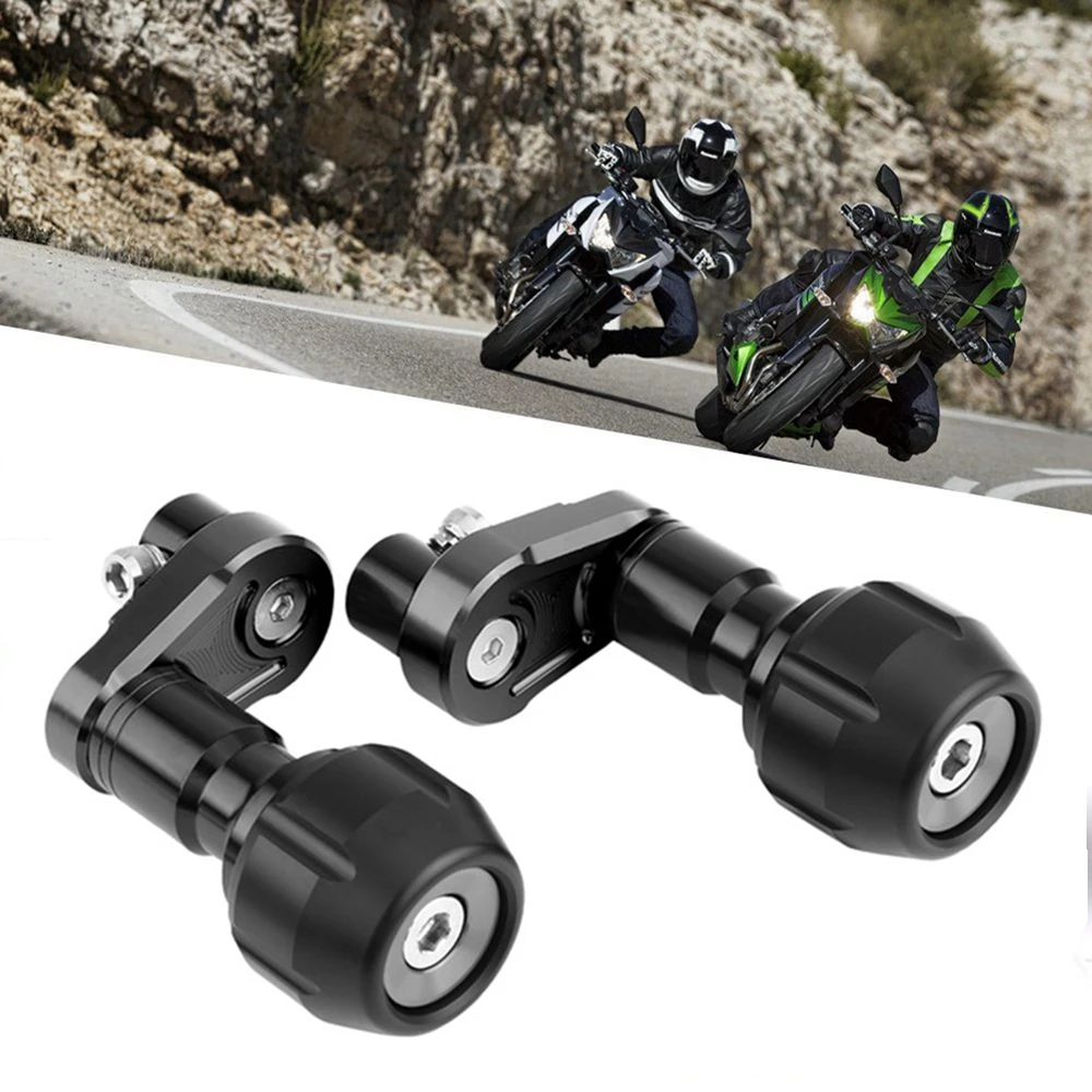 Preto motocicleta modificações de alumínio caindo proteção quadro slider carenagem guarda bater almofada protetor para kawasaki ninja400