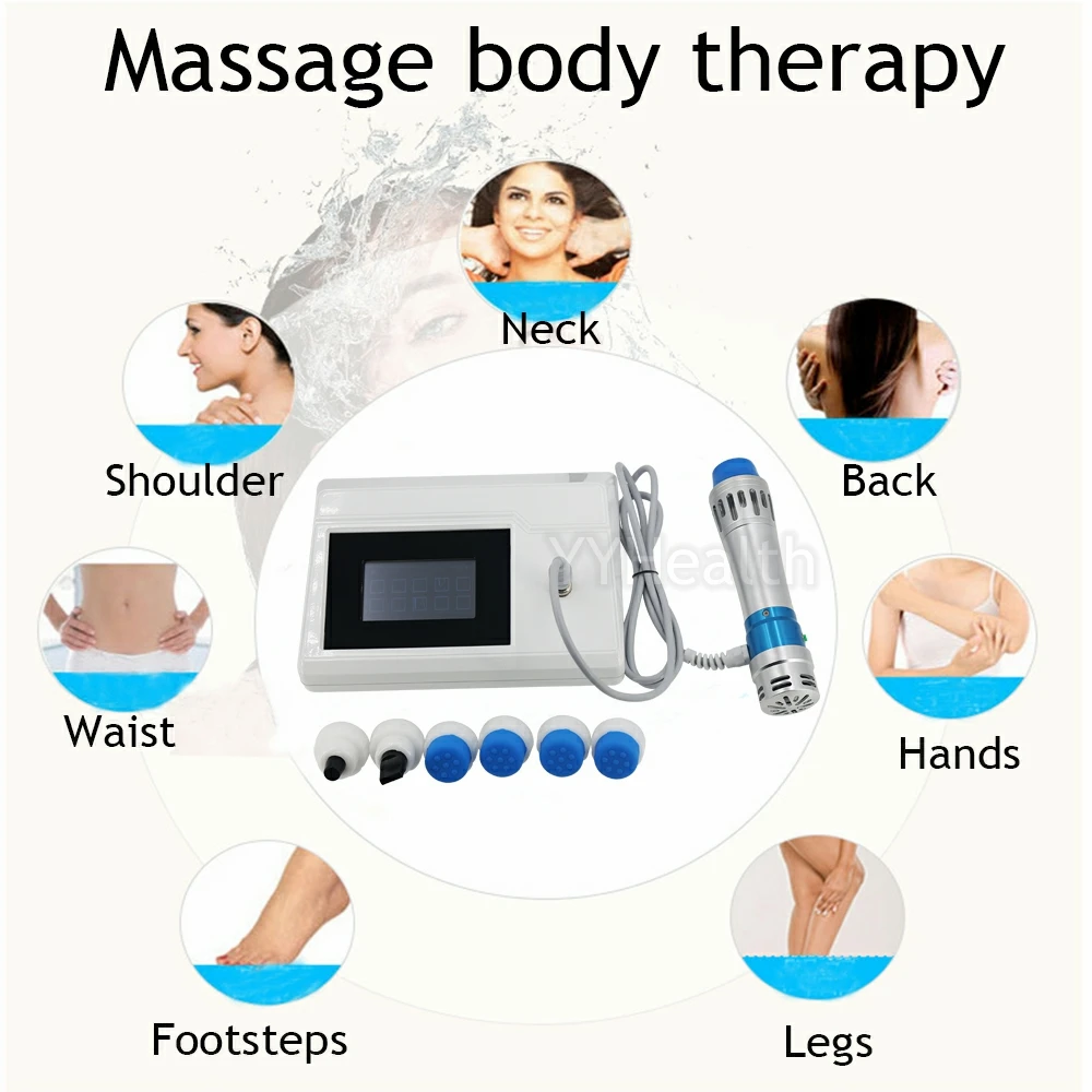 Shockwave Therapy Machine Fisioterapia, Dor na Cintura, Stern, Shock Wave, ED Tratamento, Remoção da Dor no Ombro, Massageador 270MJ, Novo