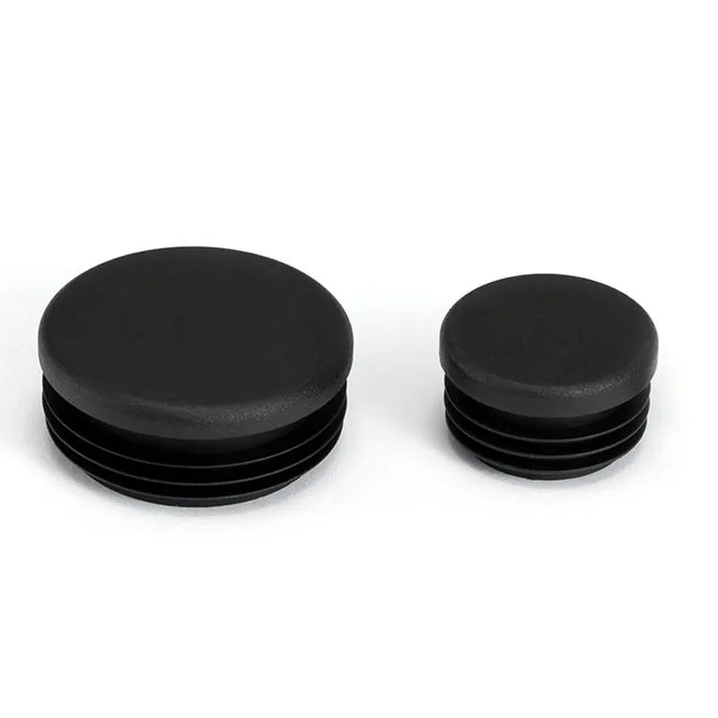 Bouchons de tube ronds en plastique, bouchons d'extrémité d'obturation, bouchon d'insertion noir, tuyau de jambe de chaise, 14mm-60mm