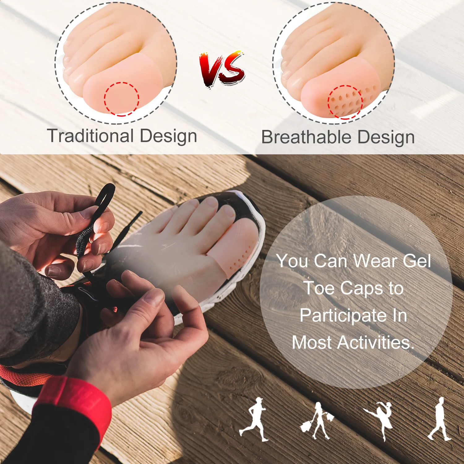 

2/4/6Pcs Silicone Big Toe Protective Cover Toe Separator Bunion Hallux Valgus Corrector Corns Blisters Anti-Pain Foot Protector