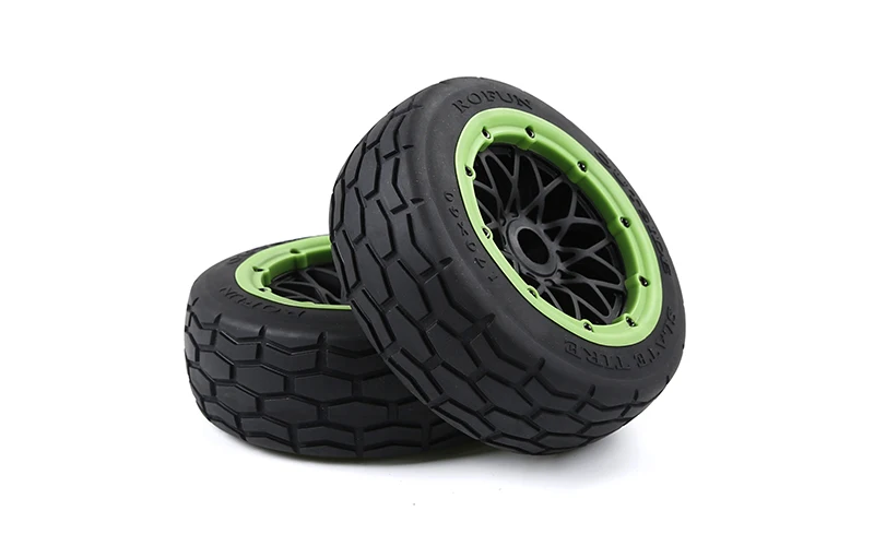 Conjunto de rodas dianteiras em pneus de estrada para HPI Rovan Baja 5B