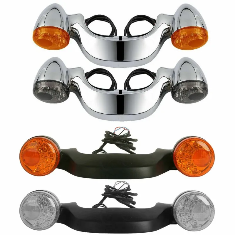 Motorcycle Bullet Rear Brake LED Light Bar Turn Signal lamp For Harley Street Road Glide 2010-20