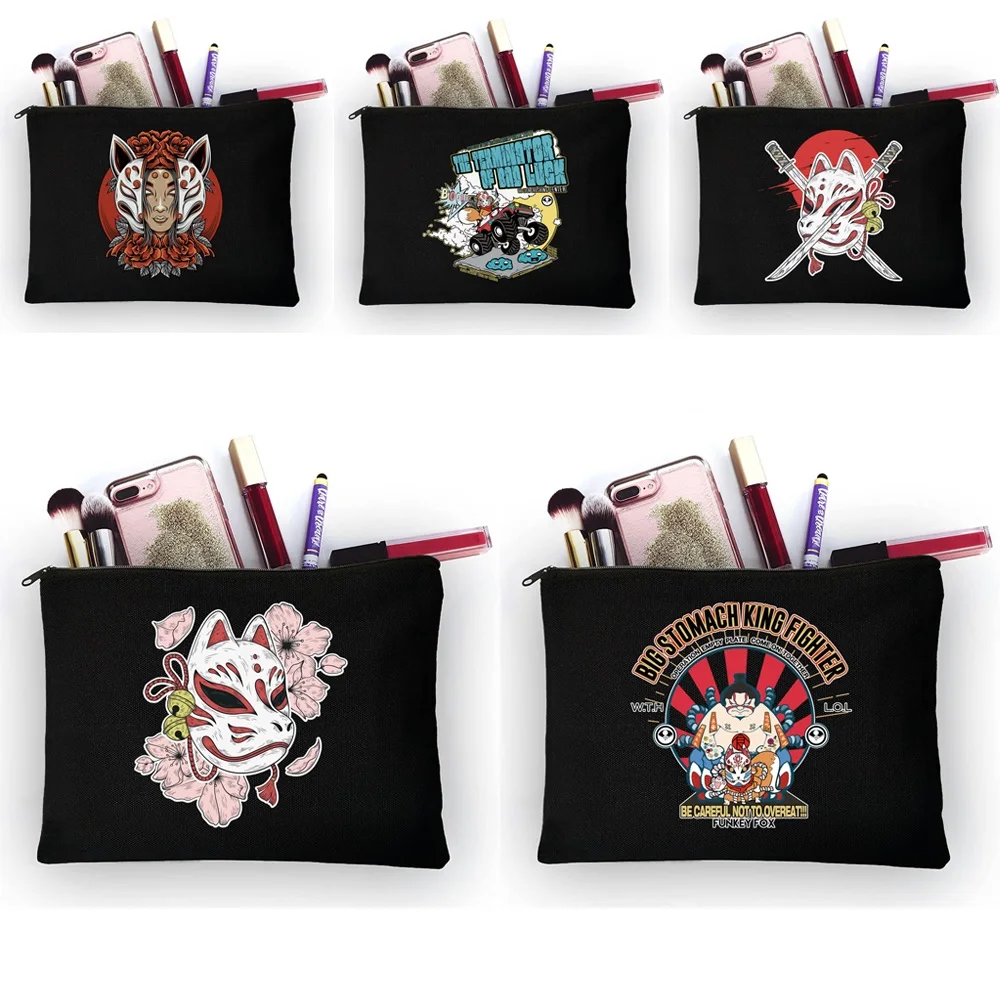

Mask Pattern Casual Cosmetic Storage Bag Women‘s Travel Makeup Wash Bagcute Beauty Bag Wedding Party Bride Gifts Makeup Bag