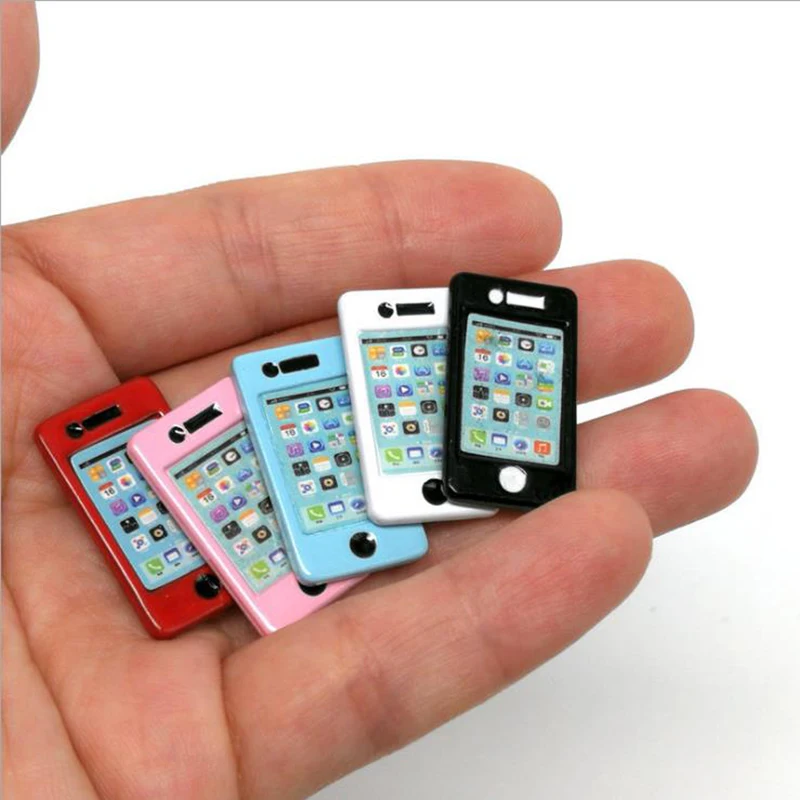 1PCS Mini 1/6 Scale Mobile Phone Model for Miniature Dollhouse Barbies Blythe Doll House Decoration Accessories