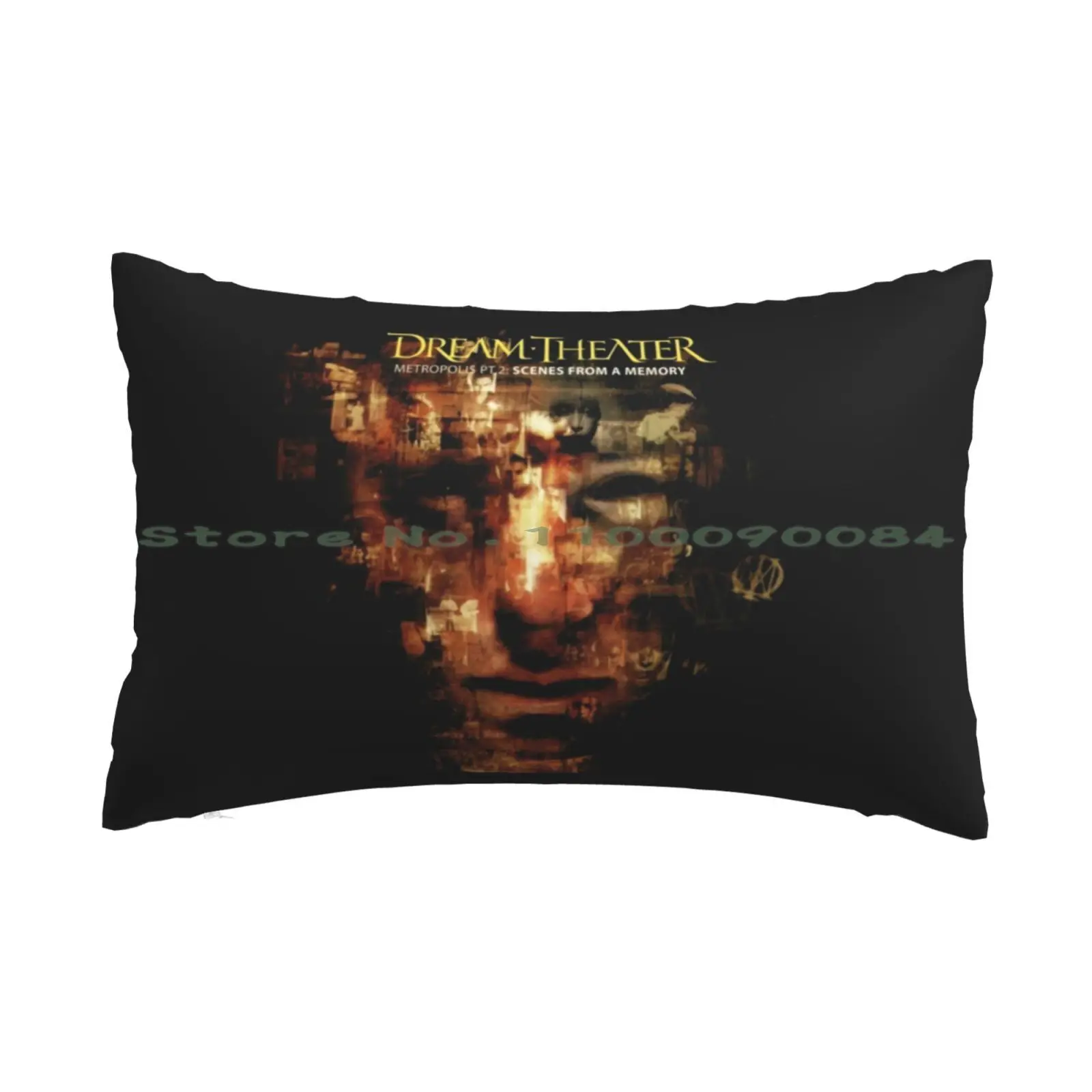 Face Dream Brown Pillow Case 20x30 50*75 Sofa Bedroom Album Tour Heavy Panic Theater Attack Black Friday Music Progressive Core