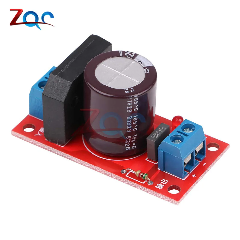 Rectifier Filter Power Board 3A 8A Rectifier with Red LED Indicator AC Single Power to DC Single Source Board