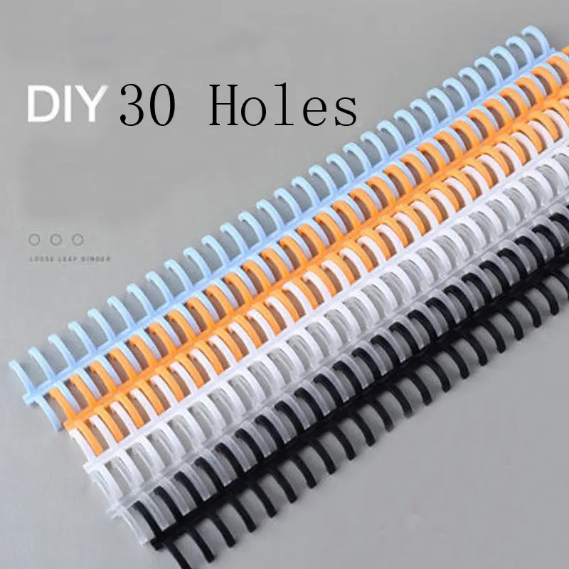 

30 Hole12mm Loose-leaf Plastic Binding Ring Spring Spiral Rings for 30 Holes A4 A5 A6 Paper Notebook Stationery Office Supplies