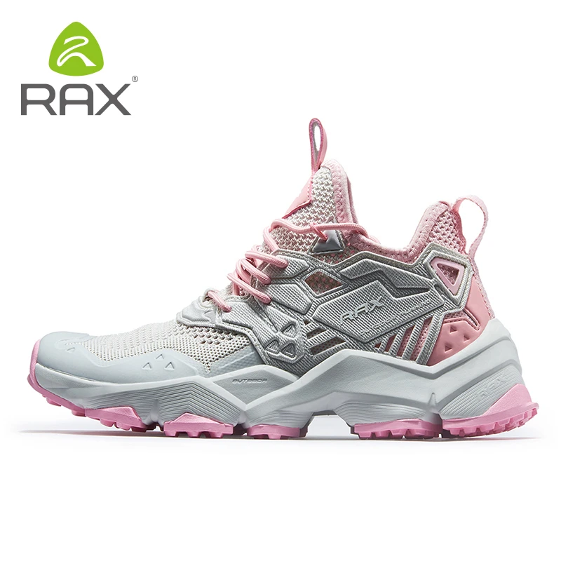 RAX Running Shoes Men&Women Outdoor Sport Shoes Breathable Lightweight Sneakers Air Mesh Upper Anti-slip Natural Rubber Outsole