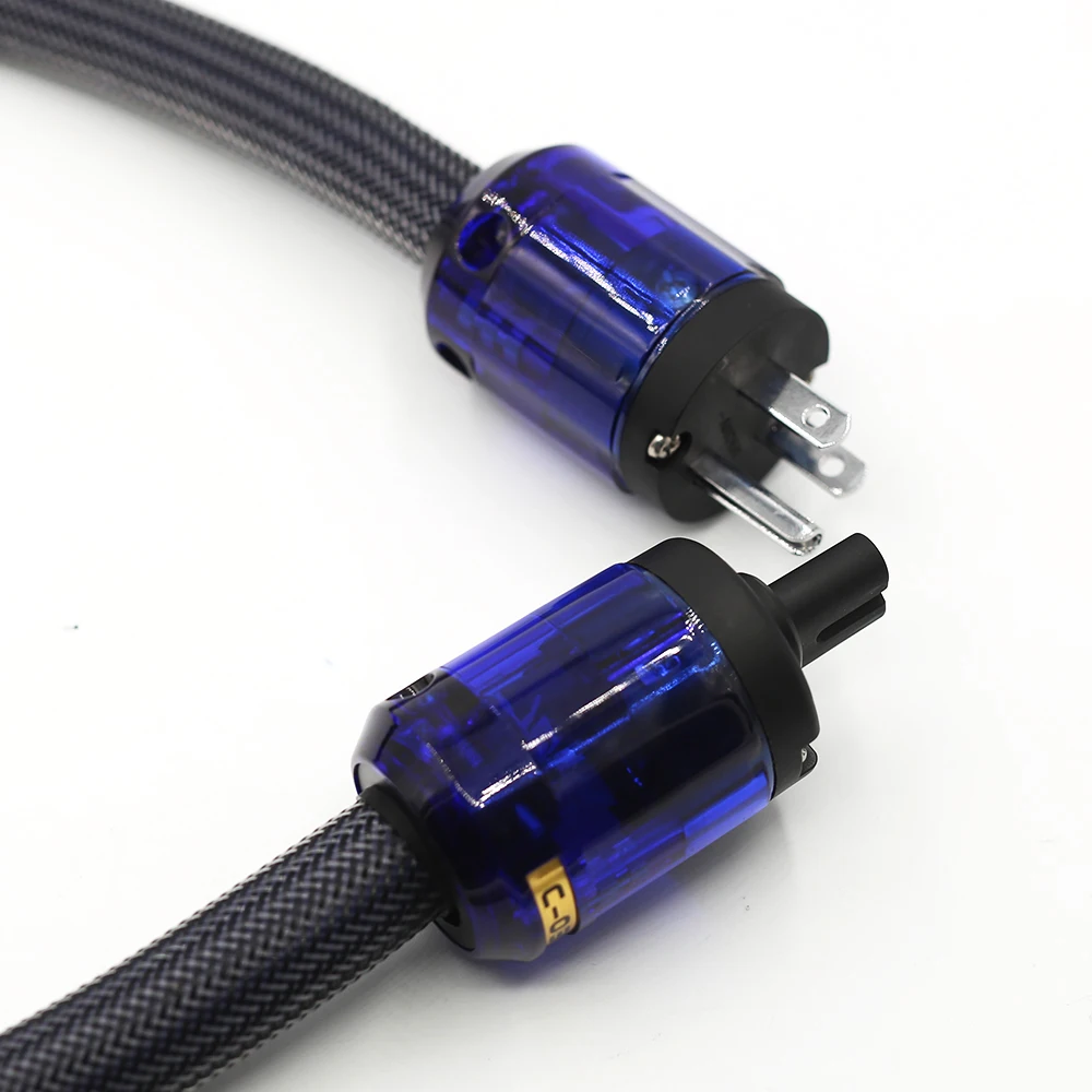 D503 P037R 1Piece High Quality Pure Copper US Power Cable Audiophile Power Cord Cable Schuko Plug With Figure 8 IEC C7 AC Cord