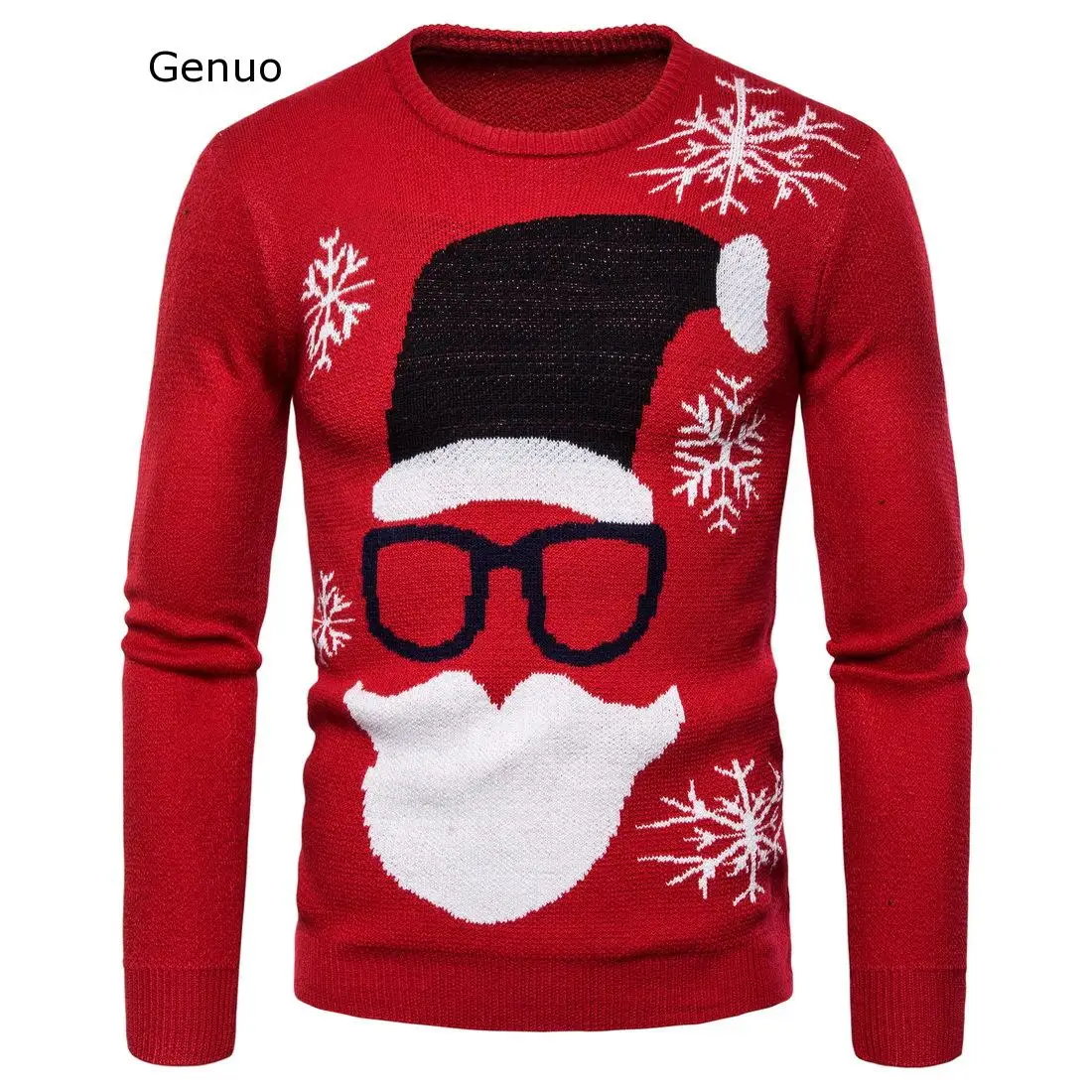 

Genuo 2020 Christmas Sweater Men And Women Casual O-Neck Pullovers Men Fashion Warm Slim Fit Mens Sweaters Pull Homme