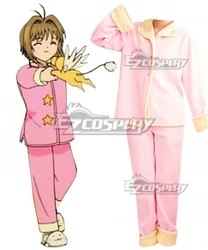 Cardcaptor Sakura: Clear Card Sakura Kinomoto Sakura Cosplay Costume Anime Style Pink Pajamas Sleepwear E001