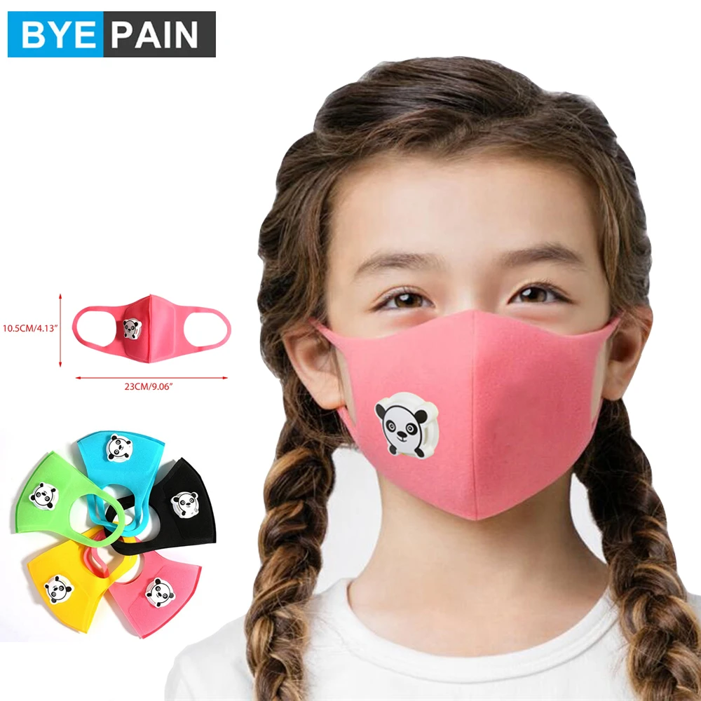 

1Pcs Cute Panda Respirator Mask Children Kids Thicken Sponge Face Mouth Mask PM2.5 Breath Valve Mask