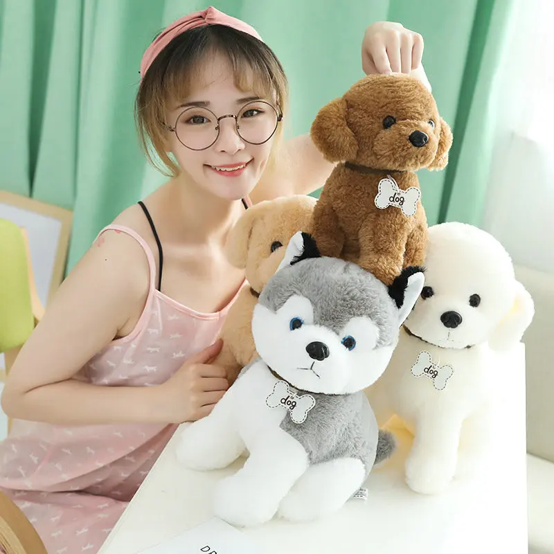 12 Styles 22/30/40CM Kawaii Plush Toys Lovely Stuffed Real Life Husky Dog Dolls Birthday Presents