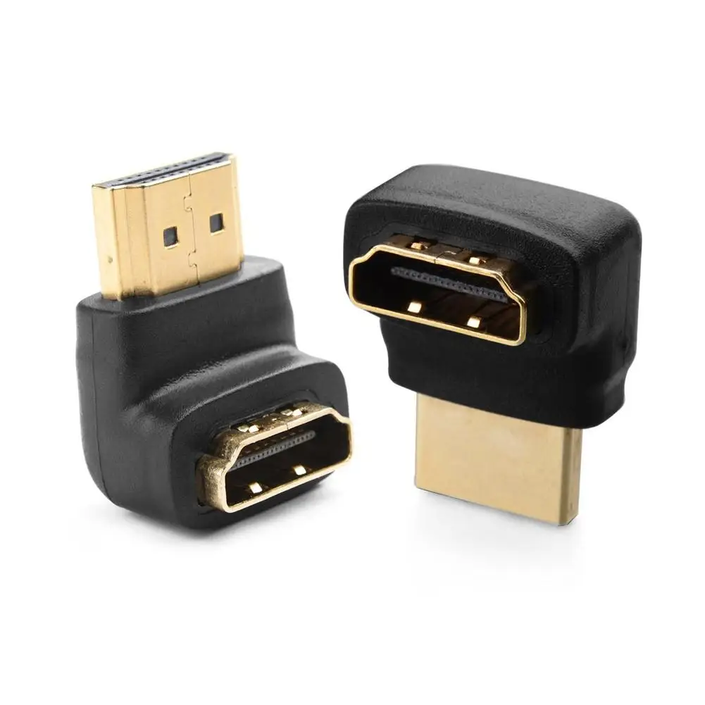 Адаптер HDMI-совместимый, угол 90, угол 270 градусов, 4K, HDMI-совместимый удлинитель, HDMI-совместимый штекер-гнездо, Кабельный разъем