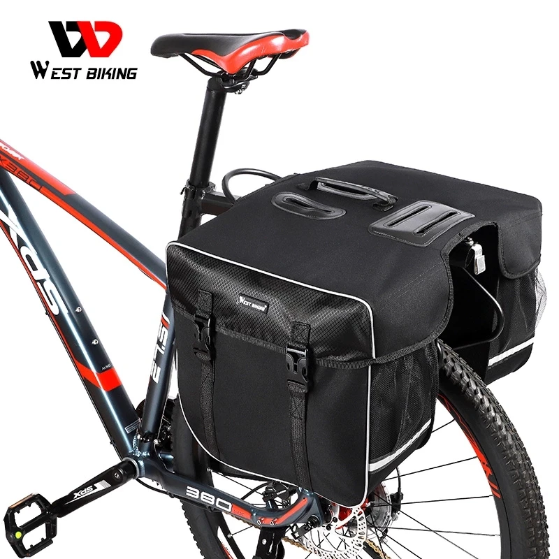 

WEST BIKING 30L Bicycle Trunk Bag Waterproof Bike Bag MTB Road Bicycle Saddle Rear Rack Luggage Bag Cycling Seat Trunk Bag