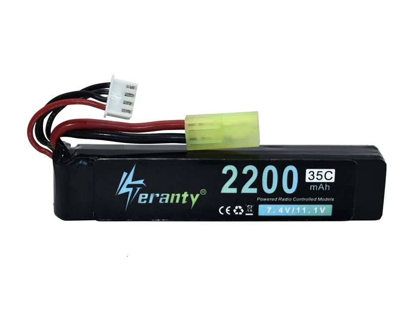 Upgrade Power Water Gun Lipo Battery 3S 11.1V 2200mAh 35C for AKKU Mini Airsoft BB Air Pistol Electric Toys Guns RC Parts 452096