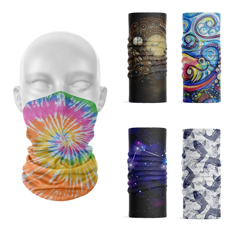 3D wydrukowano kolor tęczy szalik komin magiczna Bandana twarz chusta na głowę akcesoria bez szwu rurowy hidżab szalik Unisex nakrycia głowy