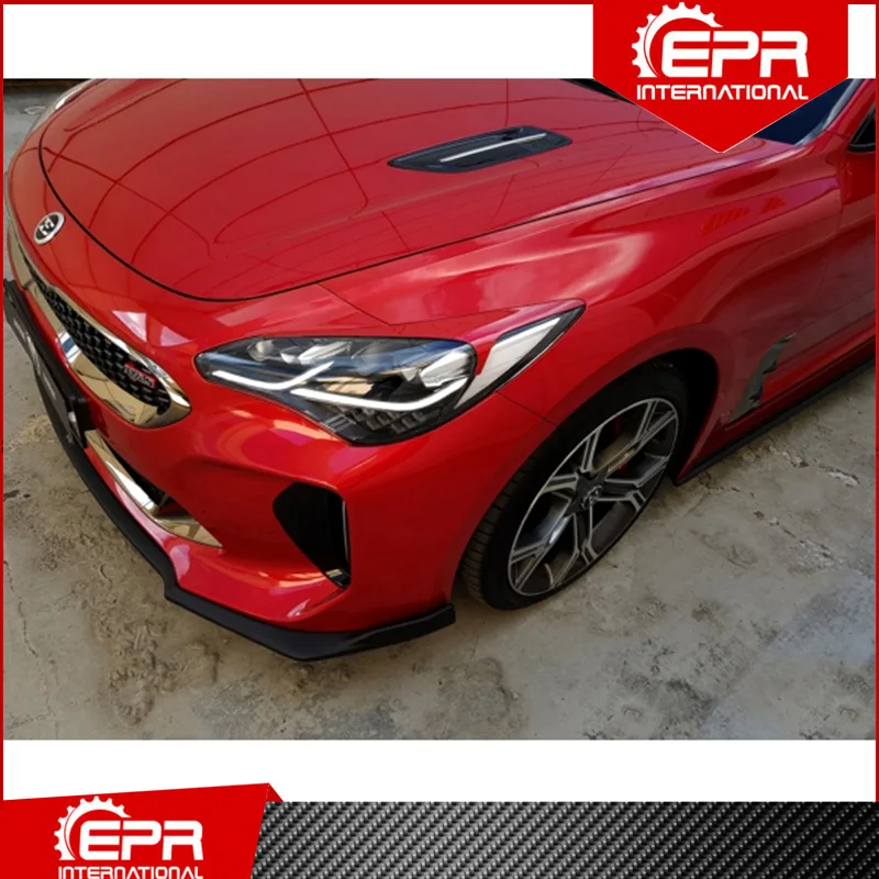 

For Kia Stinger Fiberglass Eyebrow (Stick On) Stinger FRP Fiber Glass Eyelid Drift Bumper Headlight Cover Tuning Body Kit