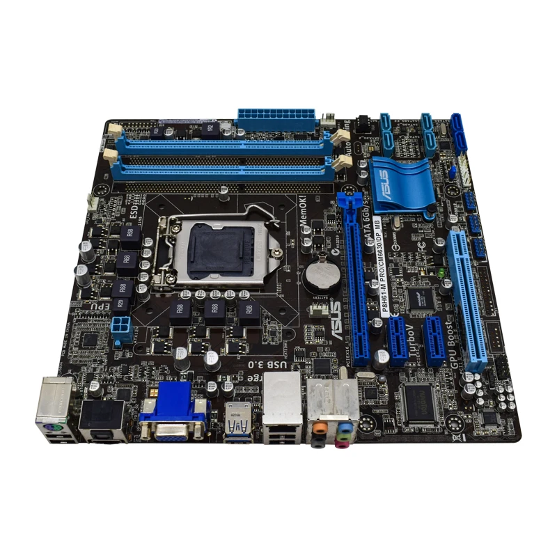 Imagem -05 - Placa-mãe P8h61-m Pro Cm6630 Lag1155 Suporte Core i3 i5 Cpu i7 Ddr3 1333mhz 16gb Pci-e X16 Hdmi Sata2 Usb 3.0 Uatx Asus-h61