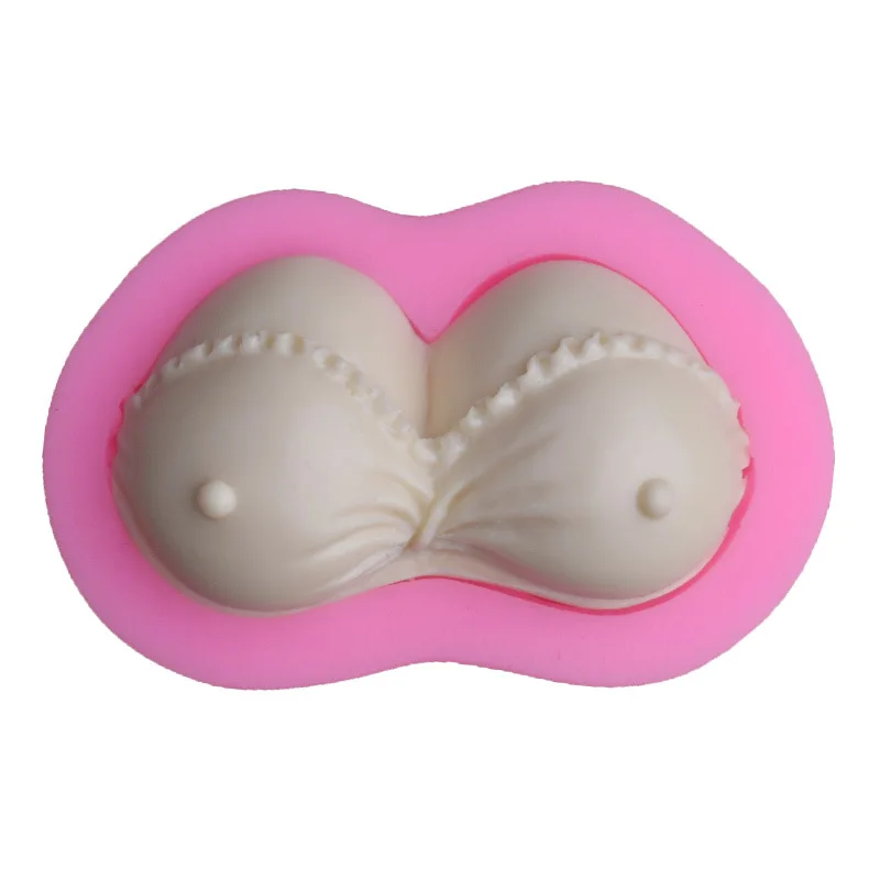 Sex bra shape silicone mold fondant cake decoration candle chocolate soap mold 3d pastry tools Sugarcraft Molds