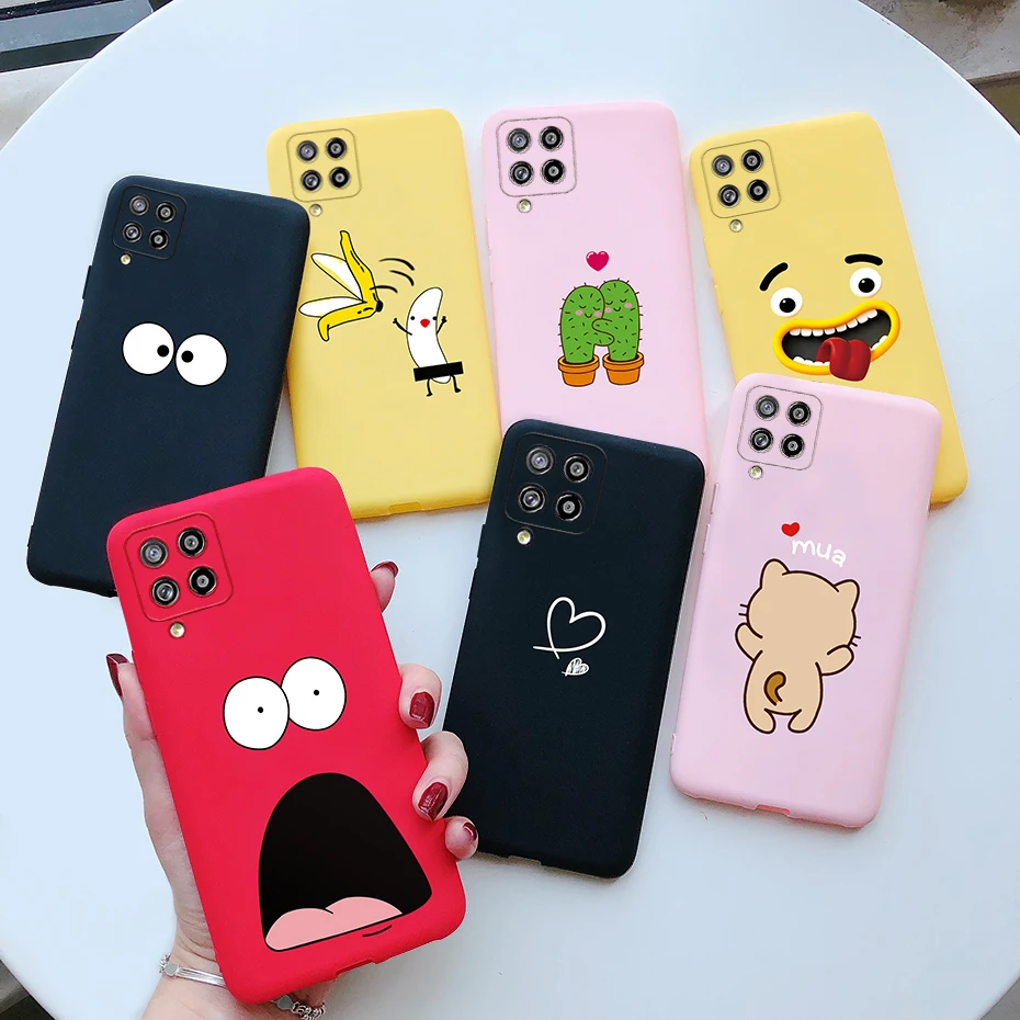 For Samsung Galaxy A22 Case SM-A225F Soft Silicone Cute Painted Back Cover TPU Funda For Samsung A22 4G 5G A 22 2021 Phone Cases