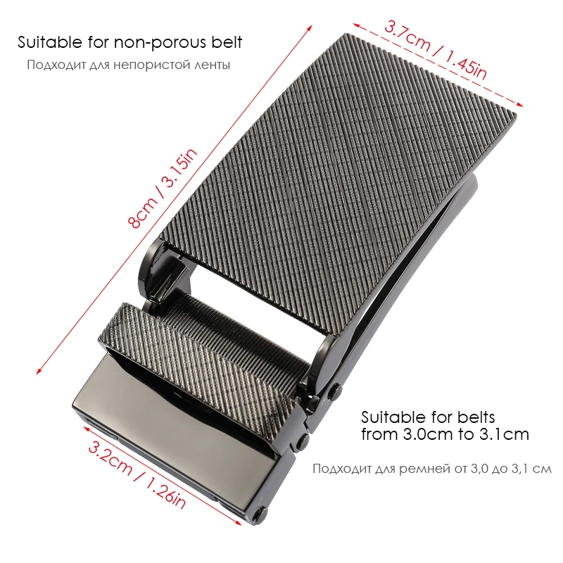 33mm Men\'s Belt Buckle Hard Alloy Silver Trouser Belt Buckle Non-perforated Belt Buckle Male Gifts