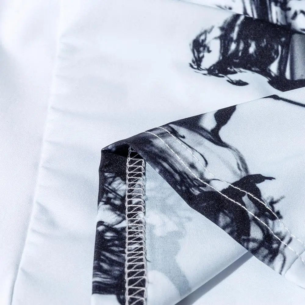 Zomer Gedrukt Witte Mannelijke Yukata Haor Japanse Mannen Kimono Vest Samurai Kostuum Kleding Jasje Shirt