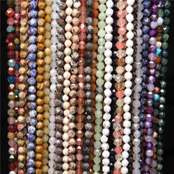 6-10mm Round Faceted Agat Stone Beads Natural Jaspers Faceted Gems Loose Beads for Jewelry Making DIY Bracelet Accessories 15.5