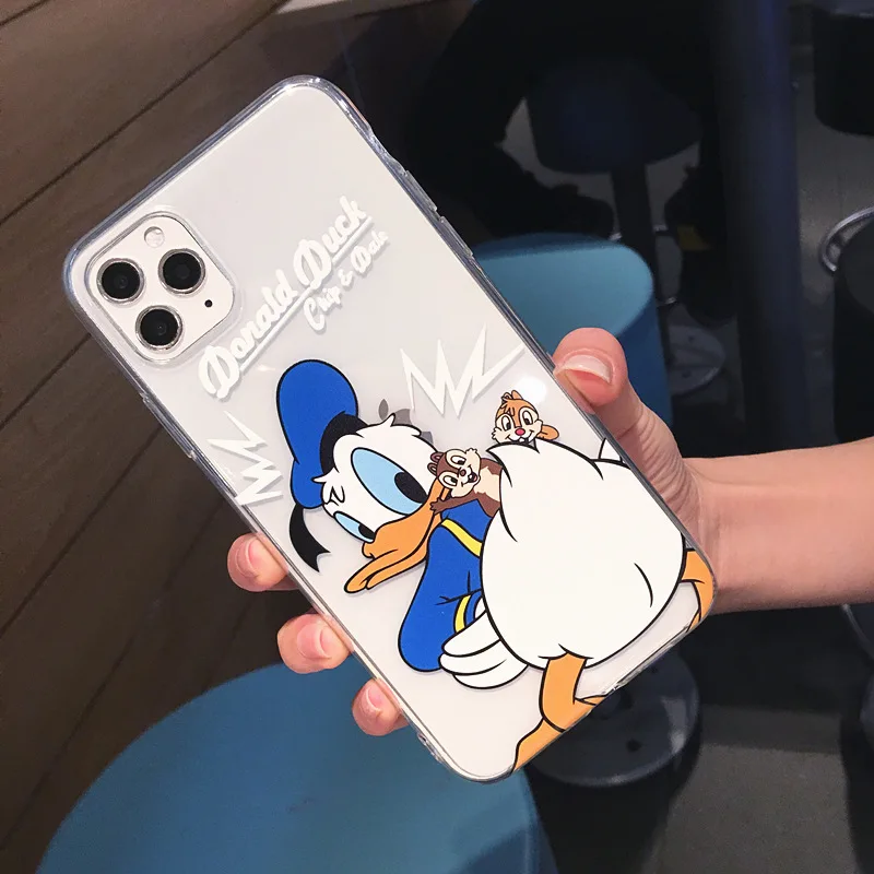 Disney Donald Phone Case for Apple IPhone 7 8 SE2 7Plus 8Plus XS Max 11 Pro 12 Pro TPU Phone Back Cover Cute Cartoon Shell Gifts