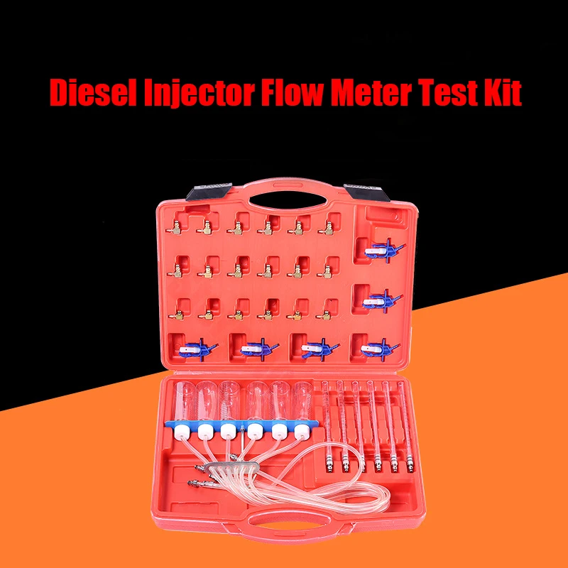 

Diesel Injector Flow Meter Test Kit CR Adaptor Fuel Tester Set Auto Tools Nozzle Fuel Return Flow Metering