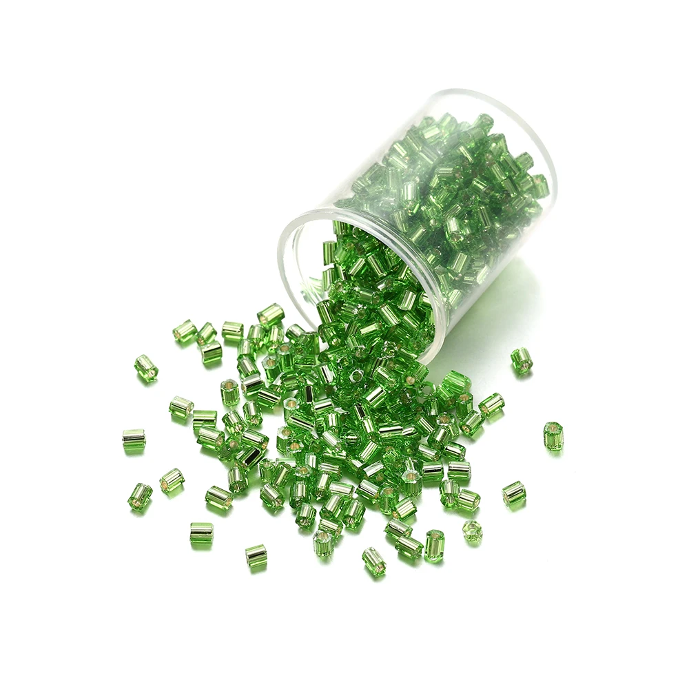 1000/1800 Stück 2 mm sechseckige tschechische Glas zylindrische lose kleine Samennadelperlen für DIY-Armbänder, Halsketten, Schmuckherstellung