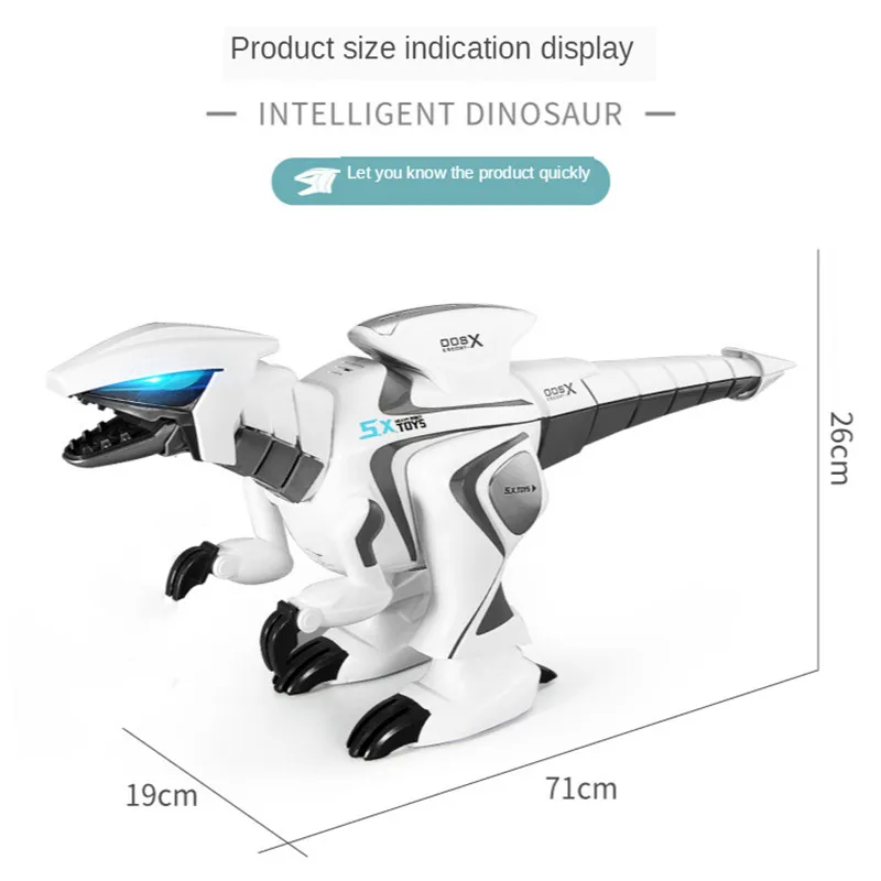 Jouet éducatif pour enfants, grande taille 71CM, télécommande électrique, Robot dinosaure, musique, parler, marcher, chanter