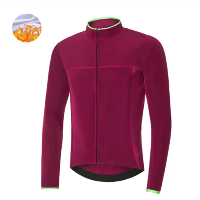 Long Sleeve Cycling Jerseys  2021 Hot Selling Winter Bike Tops For Men Thermal Fleece Bicycle Shirts Pro Team Racing Clothing