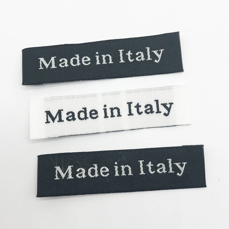 Made In Italy Clothing Labels Garment Handmade Zakka Tag Handmade Woven Label Custom Sewing Tags For Hand Work Accessories