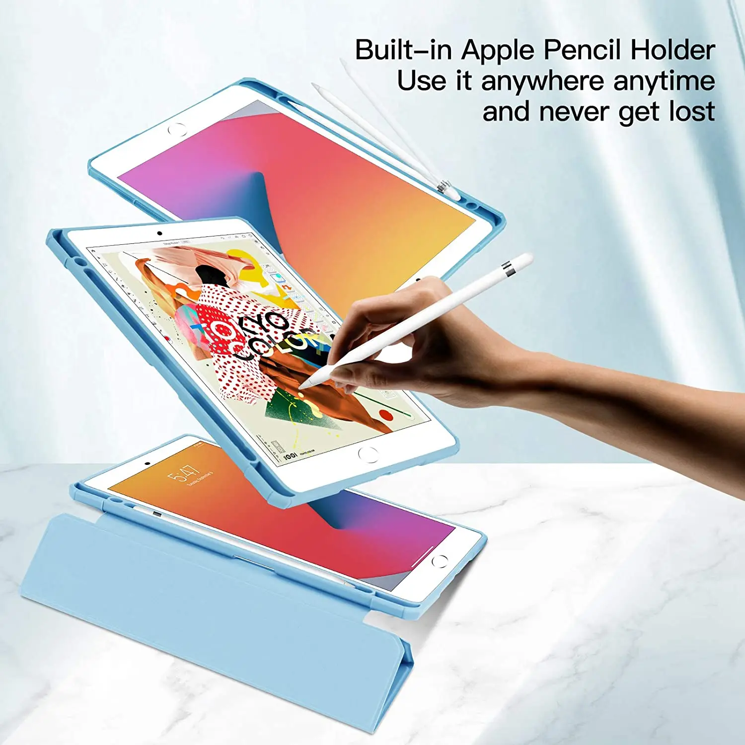 iPadアクセサリー iPad 10.2(gen9)+Apple Pencil+smart cover iPadアクセサリー iPad 10.2(gen9)+Apple Pencil+smart cover