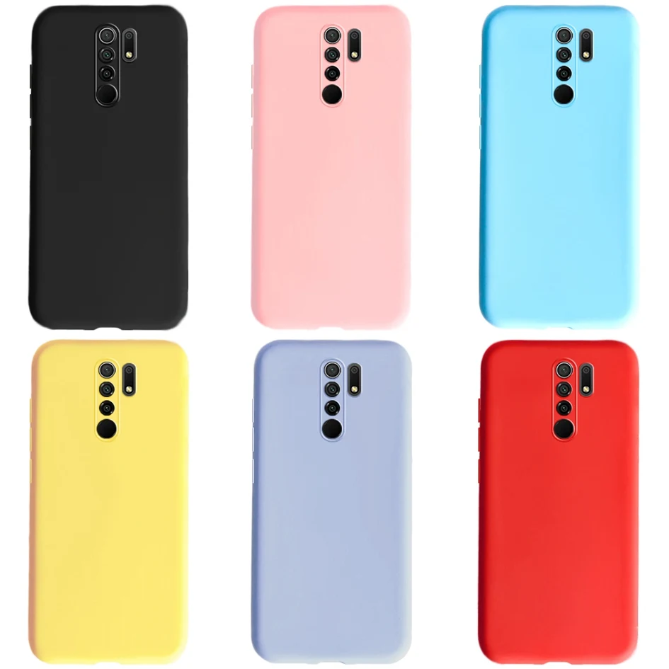 For Xiaomi Redmi 9 Case Redmi9 Global Cover INS Fashion New Solid Color Liquid Silicone Phone Case For Xiomi Redmi 9 Cover Funda