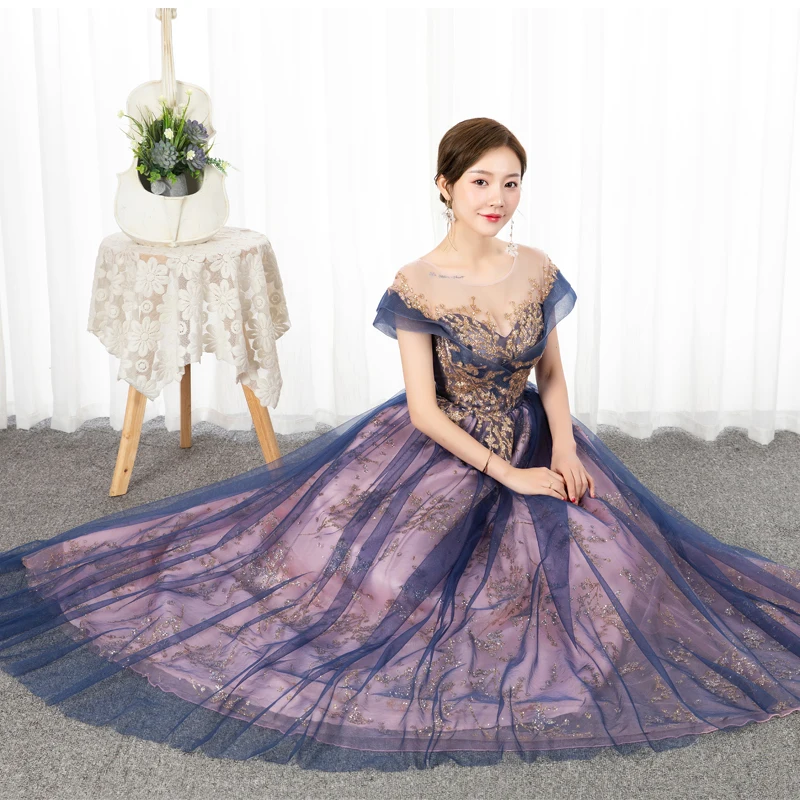 Gaun Quinceanera Gaun Formal Pesta Mewah 2022 Gaun Pesta Panjang Lantai Lengan Pendek Gaun Quinceanera Vintage