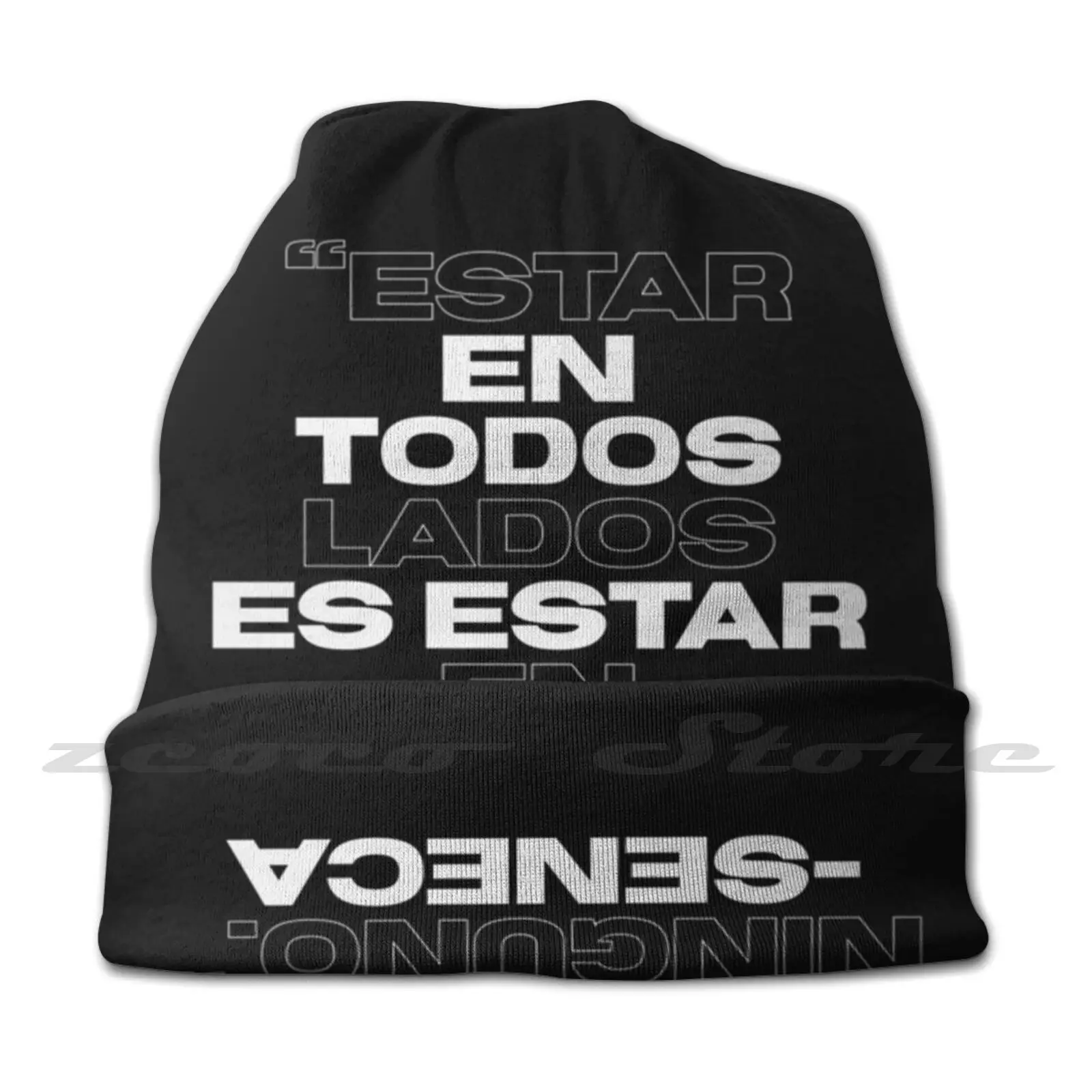 Séneca Diy Pullover Cap Knit Hat Plus Size Keep Warm Elastic Soft Estoicismo Filosofía Frases Vida Amor Unión Reflexión