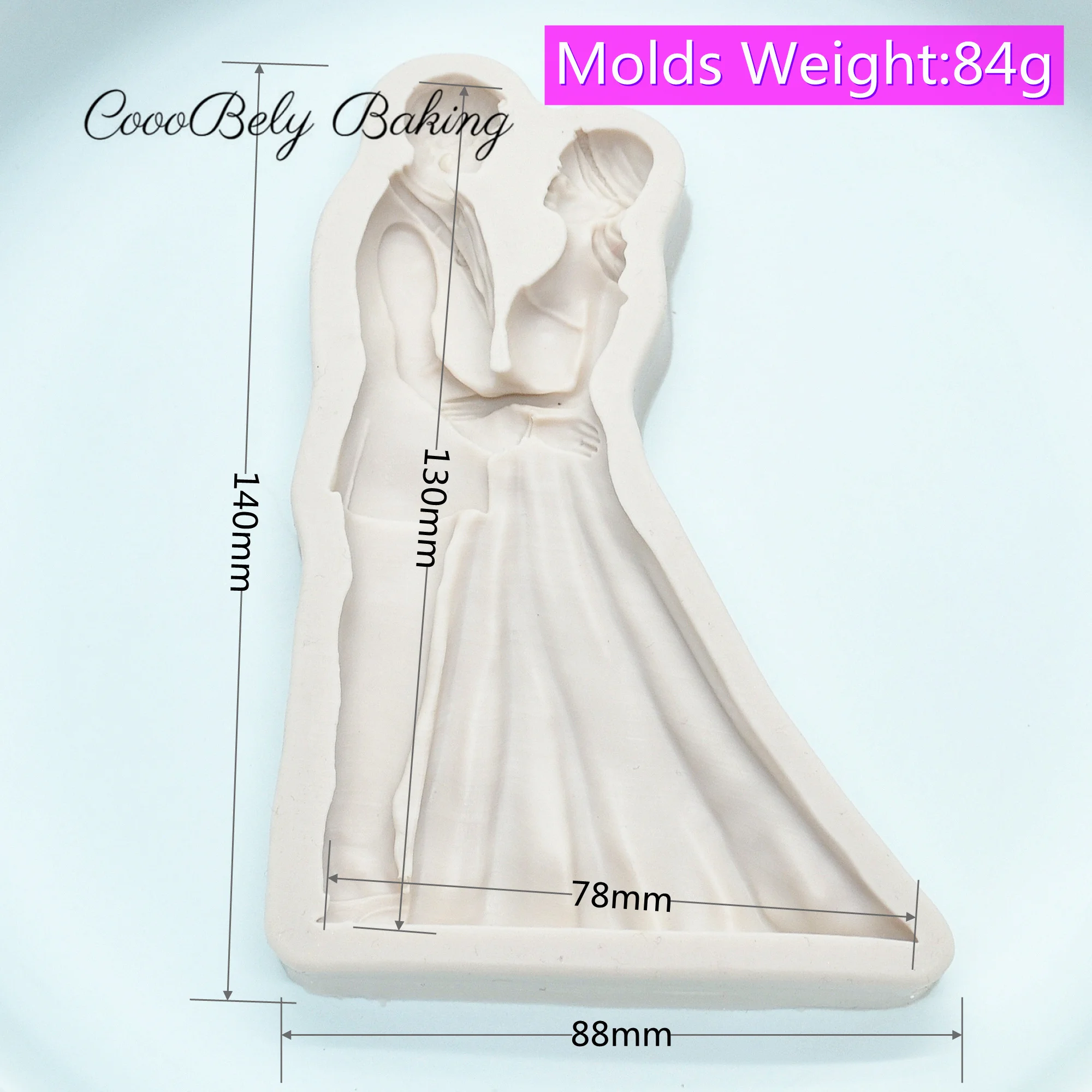 3D Bride And Groom Silicone Mould Fondant Cake Chocolate Soap Mold Cupcake Tool Kitchen Dessert Accessories Appliance FM1636