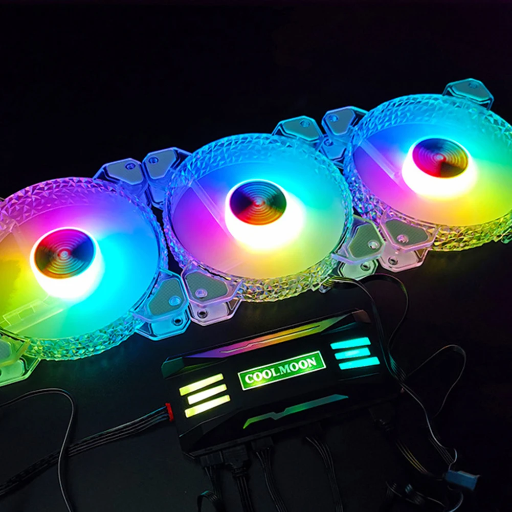 Пульт управления COOLMOON ARGB, 4-контактный кулер для компьютера, 5 В, 3 контакта, для ПК