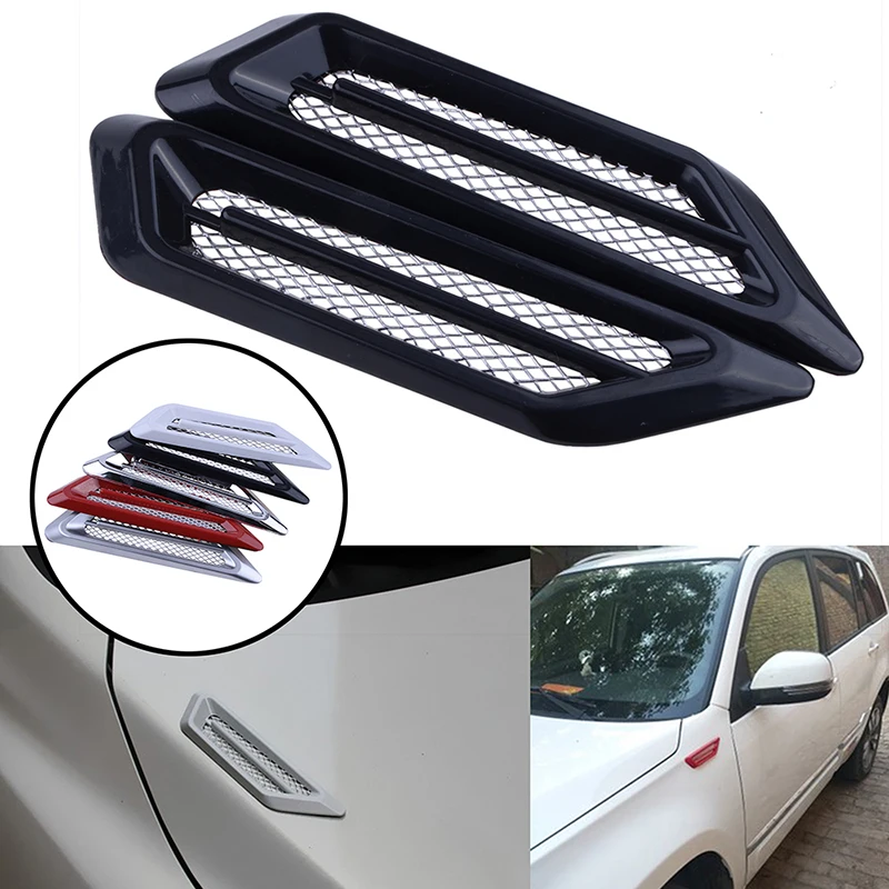 Car Exterior Air Intake Flow Side Fender Vent Wing Cover Trim Tuning Car Styling Shark Gill ABS 3D Decoration Sticker