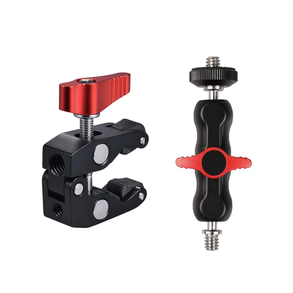 

DSLR Camera Magic Arm Super Clamp Multi-function Ball Head Clip Ball Mount for Camera Cage/Rig Monitor/Video Light/GPS Phone