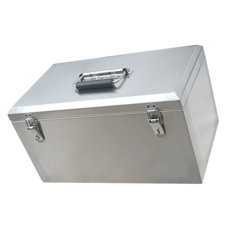 Portable Stainless Steel Toolcase Home Storage Tool Side Box Packaging Instrument Equipment Transport Motorcycle  Trunk