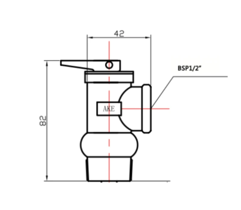 1.5Bar 개방 압력 안전 밸브 YA-15 1/2 "AKE 0.15Mpa Ultifittings COM