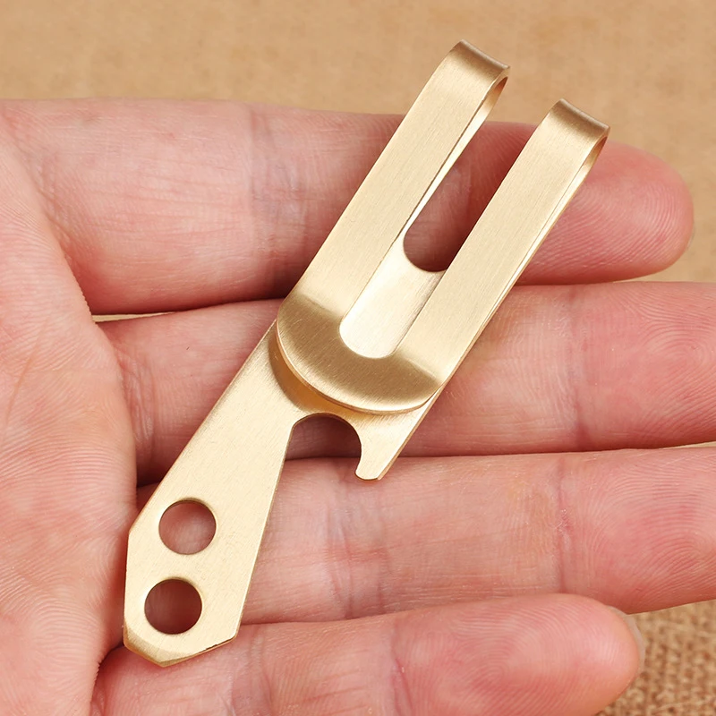 High Quality Brass Metal Money Clips Multifunctional Stainless Steel Small Bottle Opener Key Chains Cash Clip Money Clamp Holder