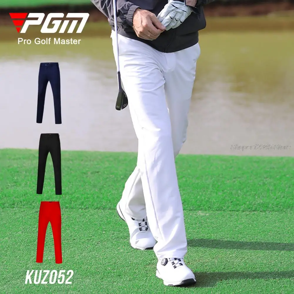 Pgm-Pantalones deportivos de alta elasticidad para hombre, pantalón de Golf impermeable, transpirable, informal, talla grande, primavera y verano