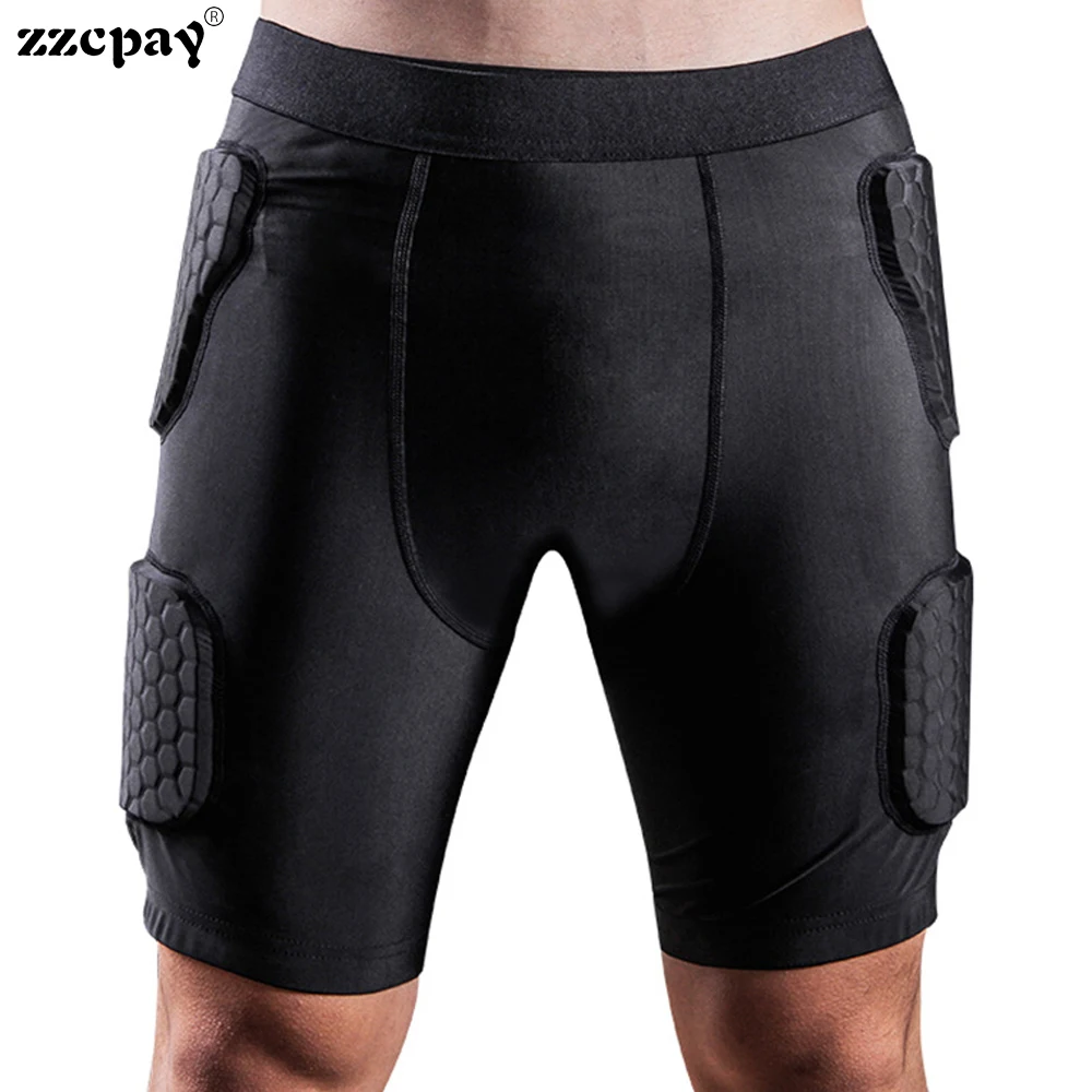 2020 New Men's Outdoor Sports Protective Shorts Paintball Rib Protector Training Padded Basketball Football  Crash Protection